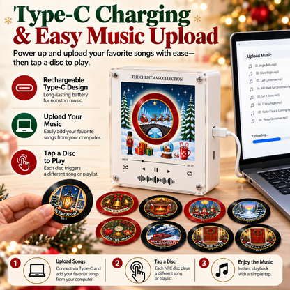 HolidaySpins™ Christmas Vinyl Music Player